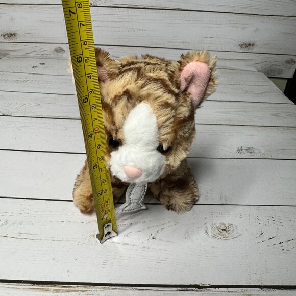 Gund Plush Kitty Cat Striped Tabby Silver Fish Collar Small Stuffed Animal 6 In - Picture 8 of 9